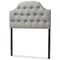 Baxton Studio Morris Grey Upholstered Button-Tufted Twin Size Headboard 125-6979 - alternate 3